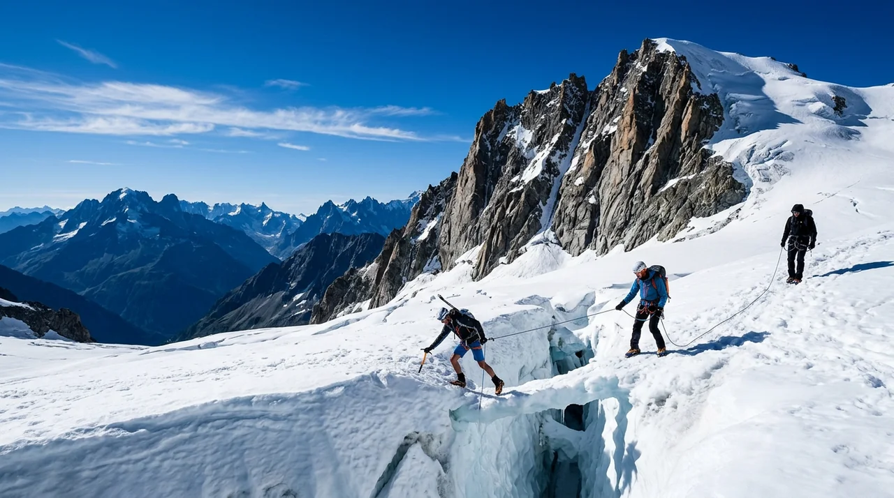Glacier mountaineering